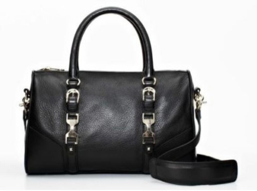 Ann Taylor Black Leather Duffel Bag
Satchel Gold Hardware Y2K vibes